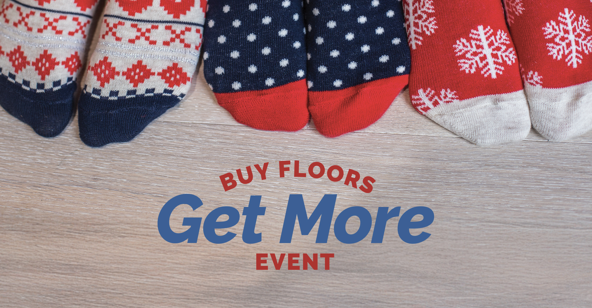 Christmas socks on new Luxury Vinyl Flooring